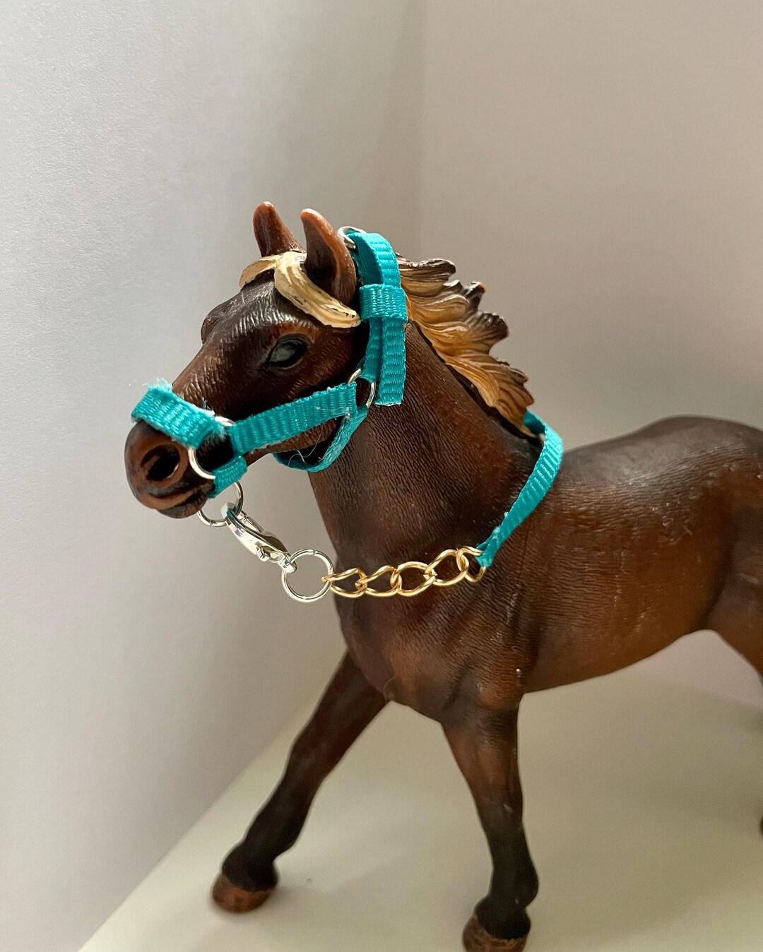 Schleich Horse Halter and Chain Lead Etsy