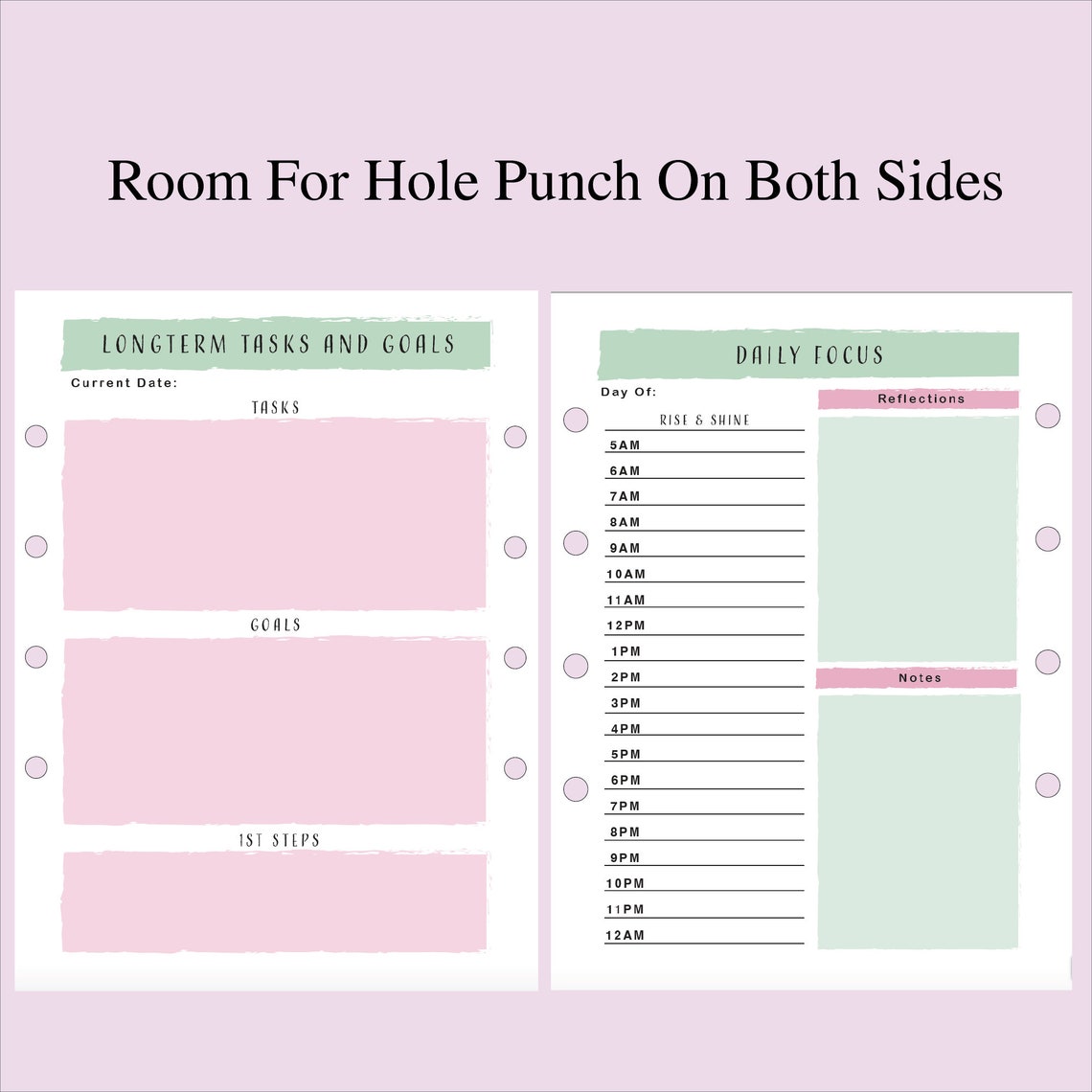 Daily Focus Goals List, to Do Printable, Simple Tasks List Template ...