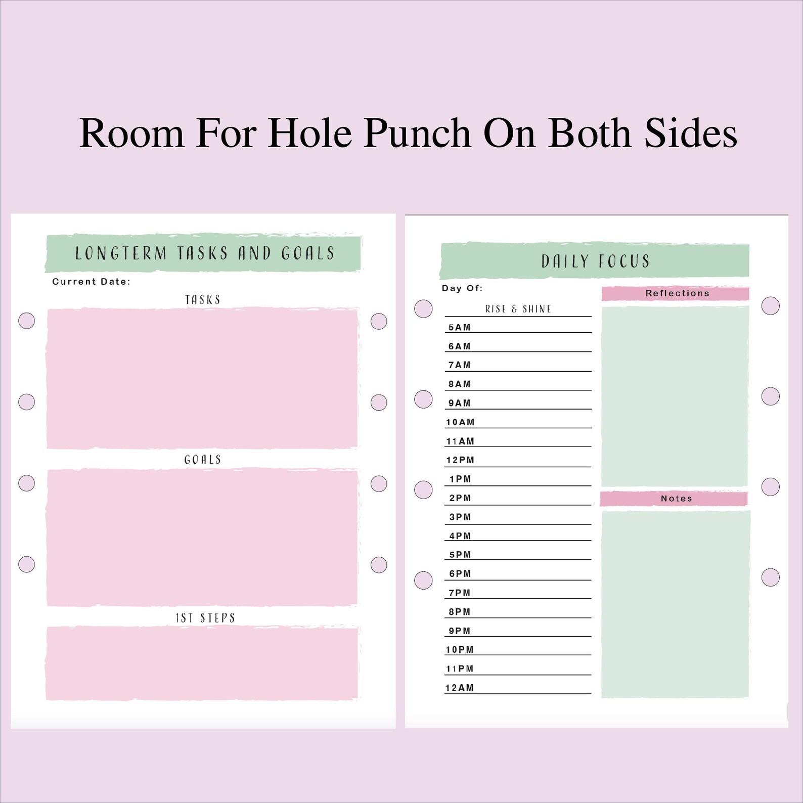 Daily Focus Goals List, to Do Printable, Simple Tasks List Template ...