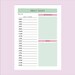 Daily Focus Goals List, to Do Printable, Simple Tasks List Template ...