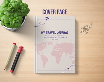 Printable Travel Journal, Travel Checklist, Travel Bucket List, Travel Itinerary Template, A4, A5, Letter Size