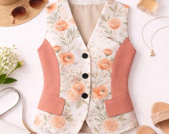 Ärmellose Blazer-Weste | Maßgeschneiderte Arbeitskleidung für Damen