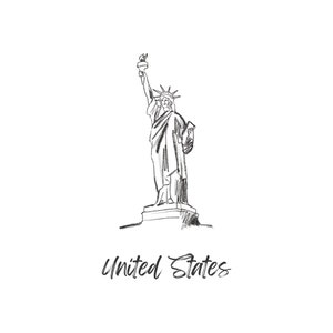 Adesivo per schizzi di viaggio negli Stati Uniti d'America