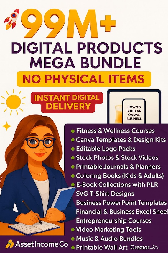 Mega PLR & MRR Digital Bundle for Passive Income • Master Resell Rights • Online Business Starter Kit • Digital Products Pack