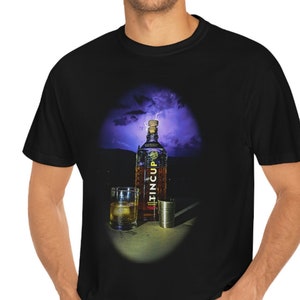 Whiskey and Lightning photo Unisex Garment-Dyed T-shirt Gift for Whiskey Lover Whiskey Gift for Husband Gift for Father&#39;s Day Whiskey Tshirt