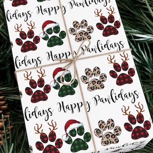 Carta da regalo per proprietari di cani, carta da regalo Happy Pawlidays, carta da regalo per amanti dei cani, carta da regalo unica, carta da regalo per le feste con cani