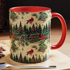 Kardinal-Weihnachtsbecher, Vintage-Weihnachtsdekor, Geschenkbörse-Idee, Geschenk für Mutter, Geschenk für Großmutter, Kardinal-Liebhaber-Becher, Vogel-Liebhaber-Geschenk