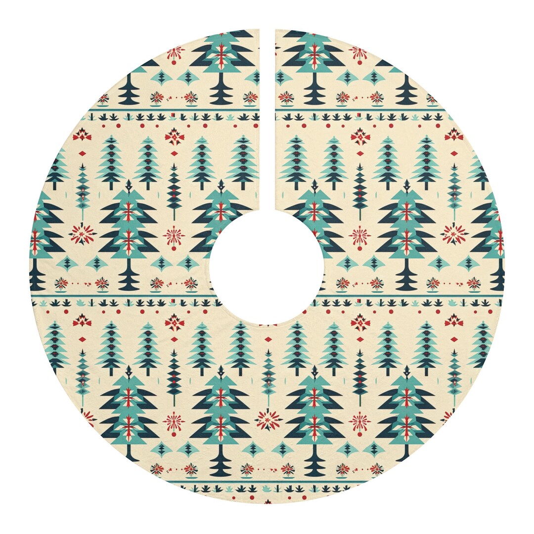 Western Christmas Tree Skirt, Tree Skirt With Southwestern Design ...