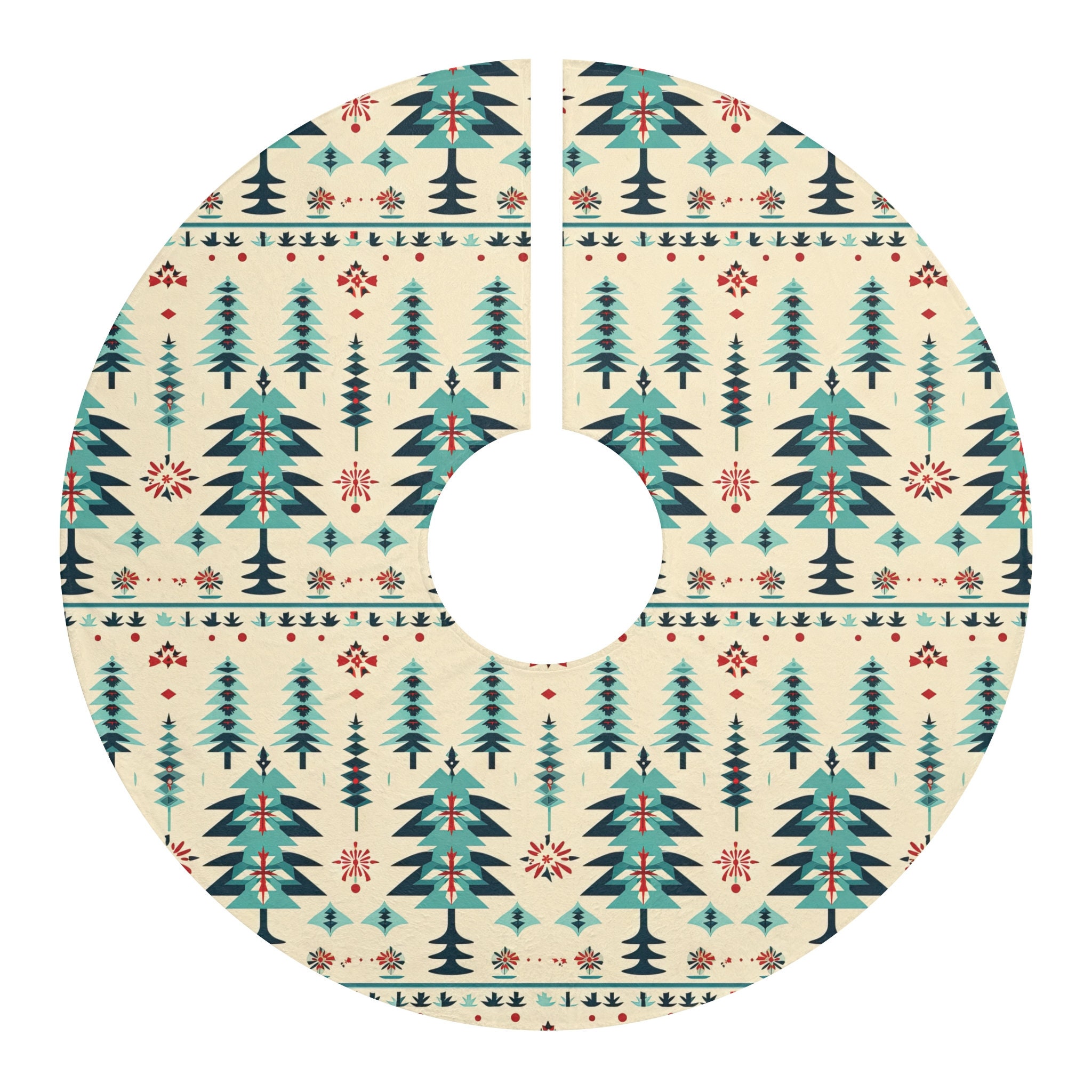 Westerse kerstboomrok, boomrok met zuidwestelijk ontwerp, westers kerstdecor, uniek kerstboomrok vintage design