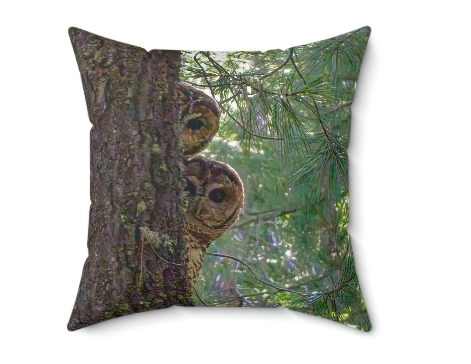 Owl Pillow Birder Gift Couch Pillow Mexican Spotted Owl Throw Pillow Owl Art Mother's Day Gift O
