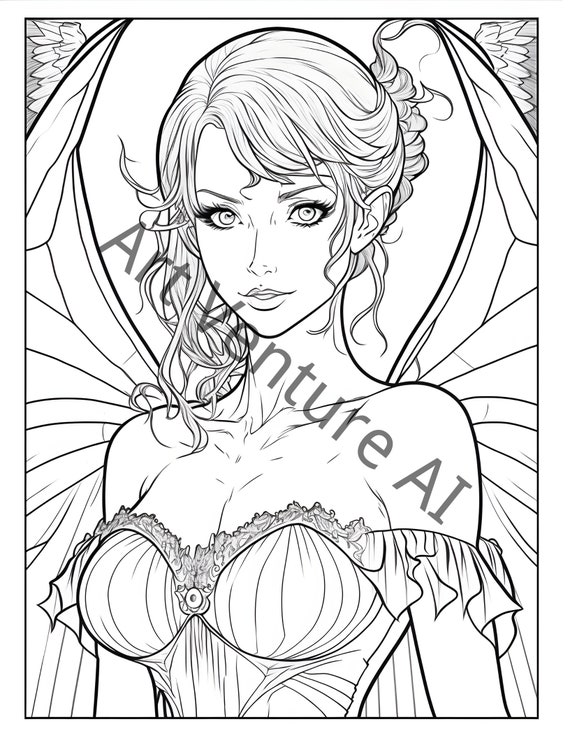 Grayscale Vampire Girls Coloring Book Set 1 30 Printable Adult Coloring  Pages Download Grayscale Illustration Printable PDF File AI 