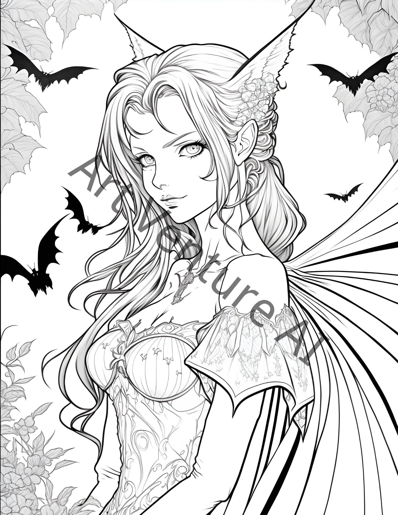 Wicked Girls Coloring Book: Dark Anime Girl Coloring Pages Featuring Cute &  Creepy Illustrations For Adults Teens To Relax And Relieve Stress:  Crenshaw, Markus: 9798394534645: : Books