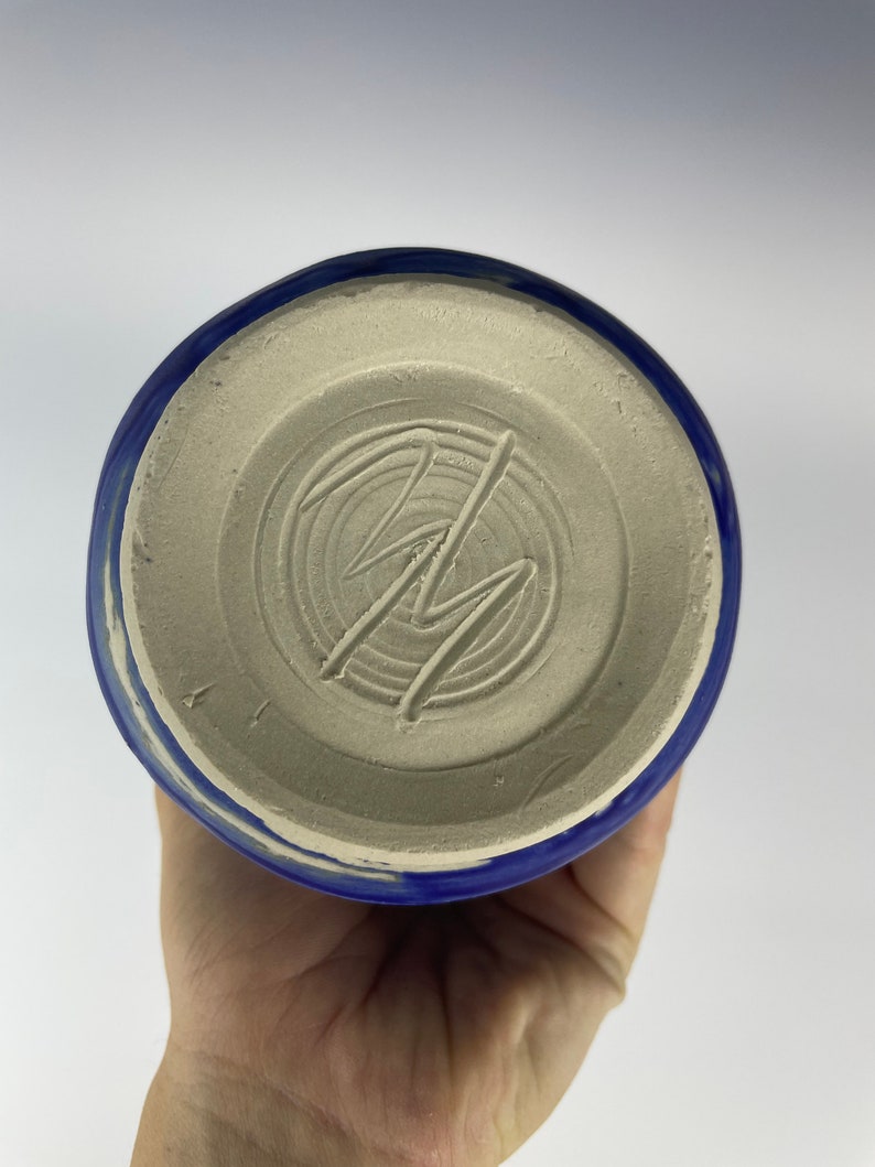 Handmade Cobalt Blue Ceramic Vase, Wheel Thrown Pottery - Etsy