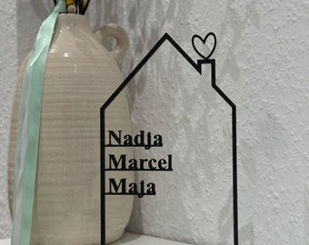 Love House – Personalized family decor with names | 3D printing | Gift idea
