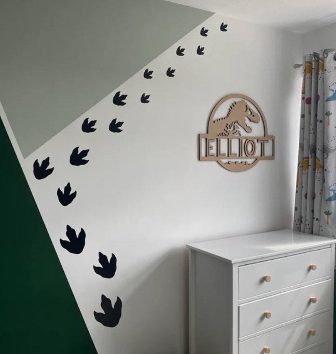 Dinosaur Footprint Wall Decals, Dino Decal, Dinosaur Room Décor, Dino