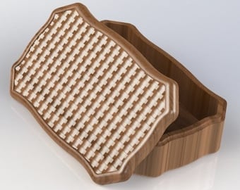 Semi-rectangle jewelry organizer - STL files for CNC or 3D Printer