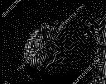 Crystal ball Stipple Art CNC File, Laser Engraving, Stippling Design (G-code)