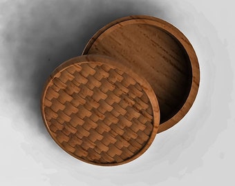 Jewelry organizer basket pattern carving STL file for CNC and 3D Printing, woodworking,