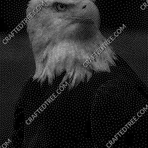 Bald Eagle Stipple Art CNC File, Laser Engraving, Stippling Design (G-code)
