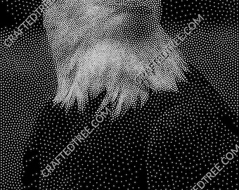 Bald Eagle Stipple Art CNC File, Laser Engraving, Stippling Design (G-code)