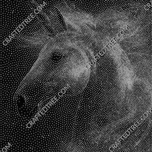 Unicorn Stipple Art CNC File, Laser Engraving, Stippling Design (G-code)