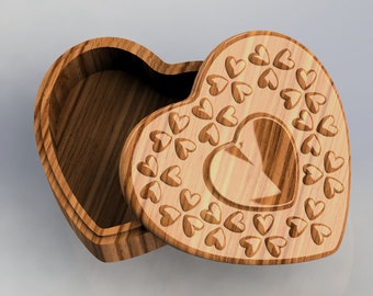 Heart shaped jewelry organizer - STL files for CNC or 3D Printer