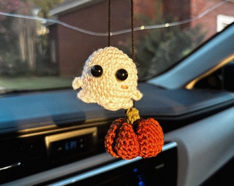 Halloween Car Charm | Pumpkin Charm | Ghost Charm| Car Rearview Mirror Hanger | Fall Car Accessory | Fall Decor | Halloween Decor | Spooky |