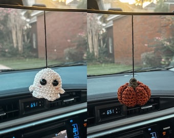 Halloween Car Charm | Pumpkin Charm | Ghost Charm| Car Rearview Mirror Hanger | Fall Car Accessory | Fall Decor | Halloween Decor | Spooky |