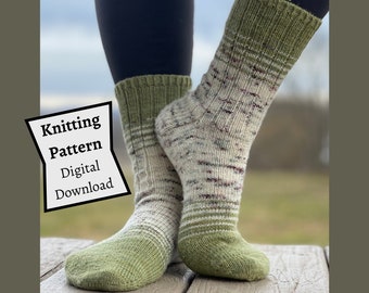 Fade Into Neverland Socks || Knitting Pattern || Digital Download