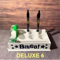 The Deluxe 6 Bingo Game Dauber Dabber Ink Marker Holder Stand Organizer Tray Color Choice Available! Holds 6 80ml Dab-O-Ink Daubers