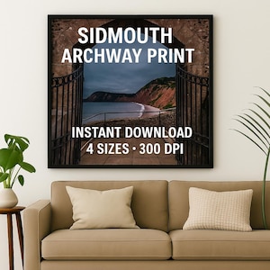 Sidmouth Archway Print: Devon Coast Seaside Photography (Digital Download)