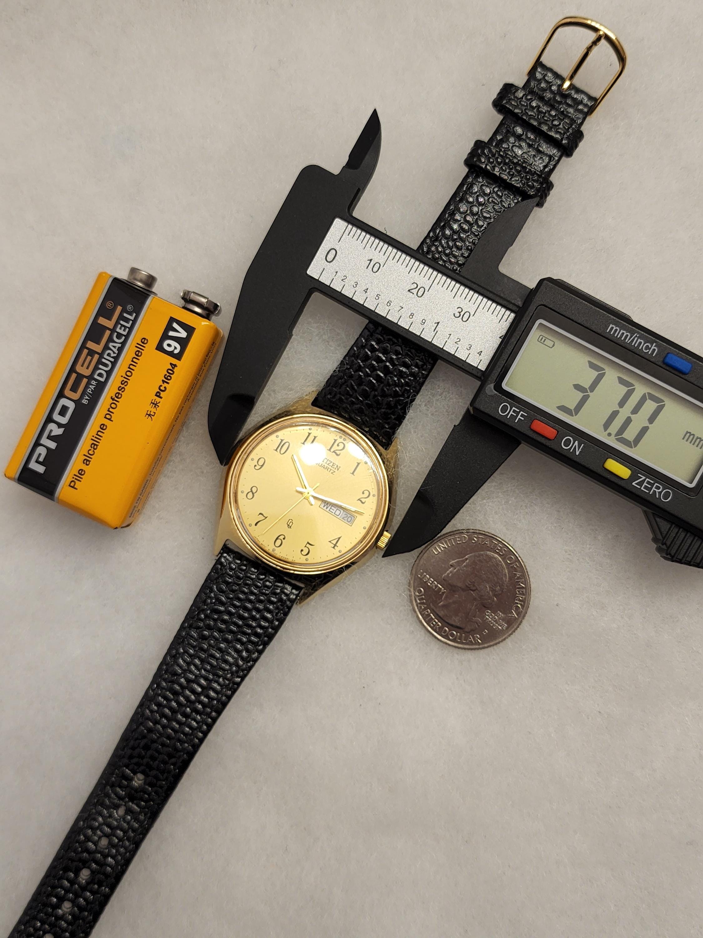 Vintage Gold Watch Citizen Quartz Timeless Watch CQ With Day