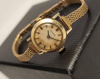Vintage Gold Damenuhr Longines Handaufzug 10k Gold Filled Geschenk für Sie