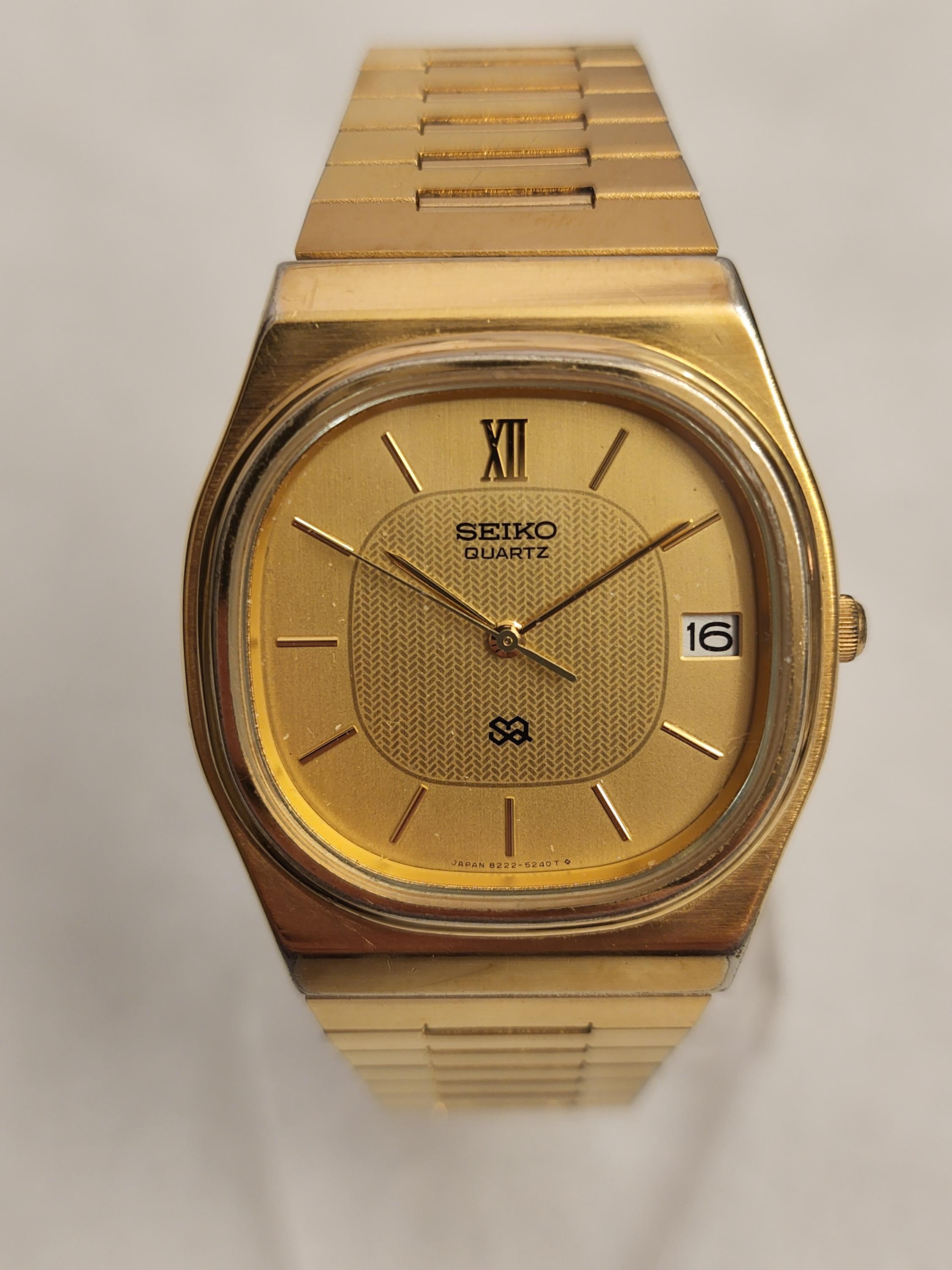 A-43 希少 稼働品 SEIKO DOLCE 80年代ヴィンテージ スクエア型