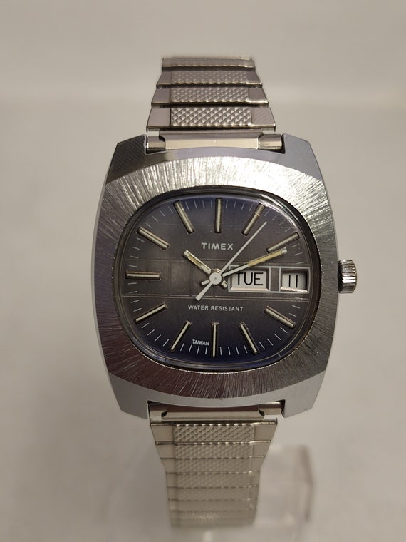 Vintage Timex Watch Mechanical Manual Wind Watch With Day
