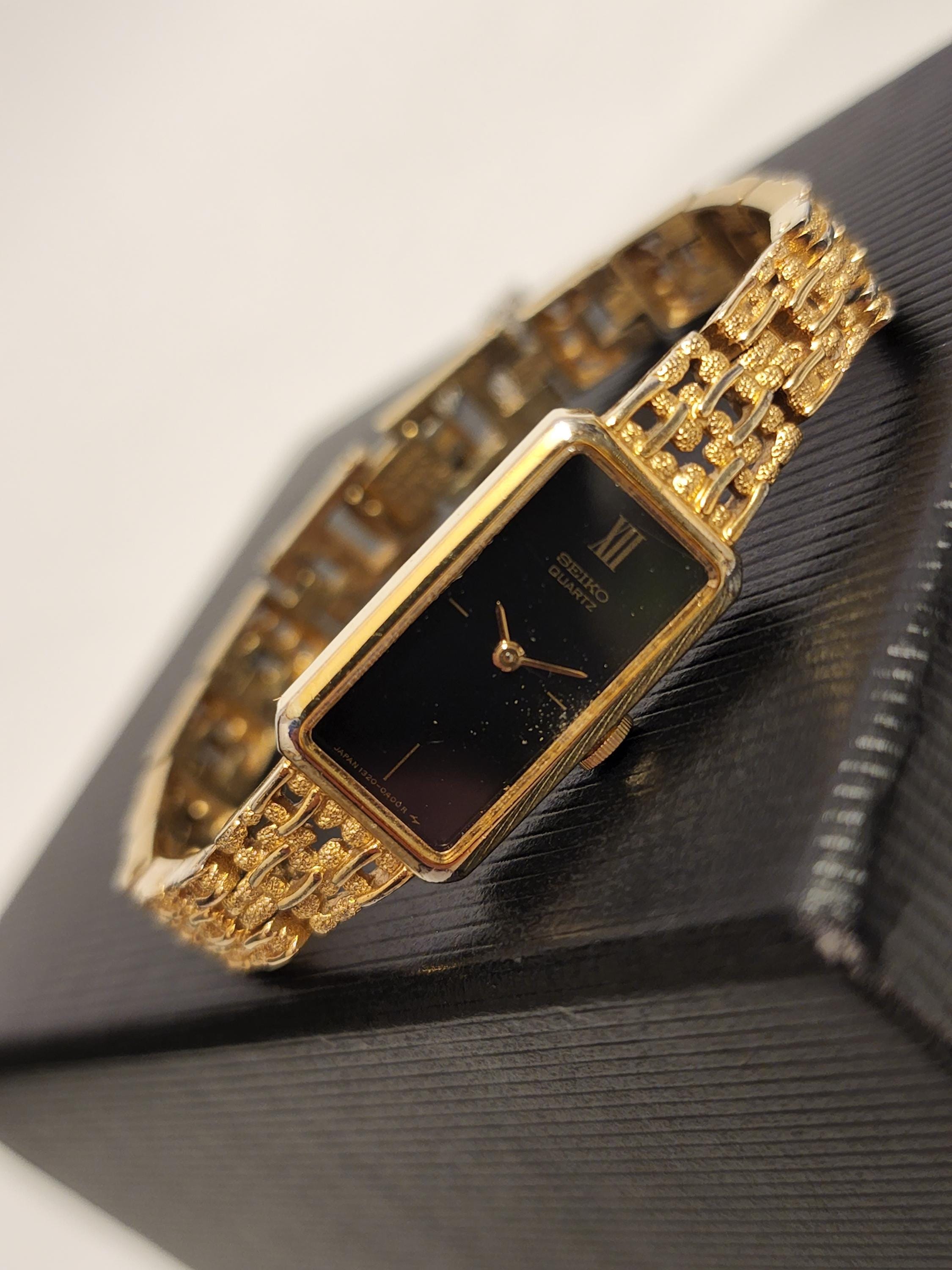 希少 ヴィンテージ Risa ゴールド ナゲット ウォッチ 稼動品 クォーツ Seiko nugget watch - Etsy 日本