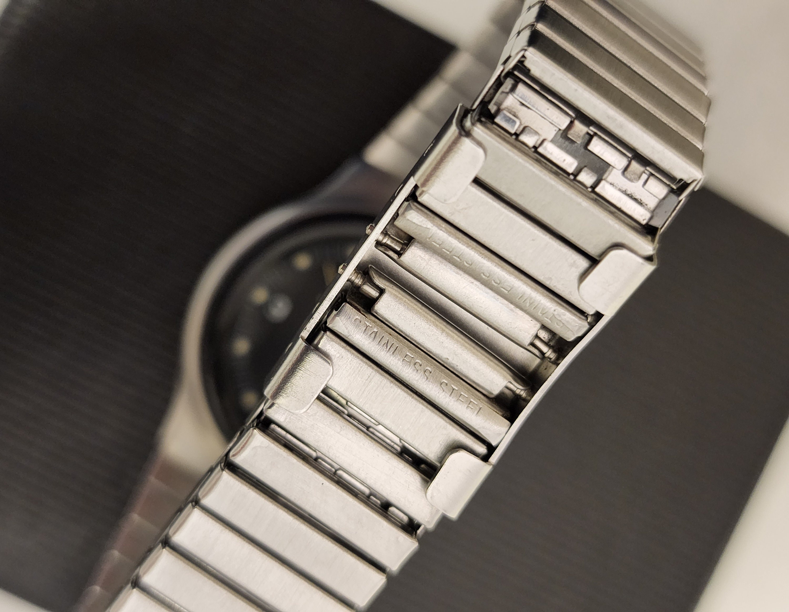 Retro St Moritz Quartz Watch Stunt Watch Model 8600 All Stainless