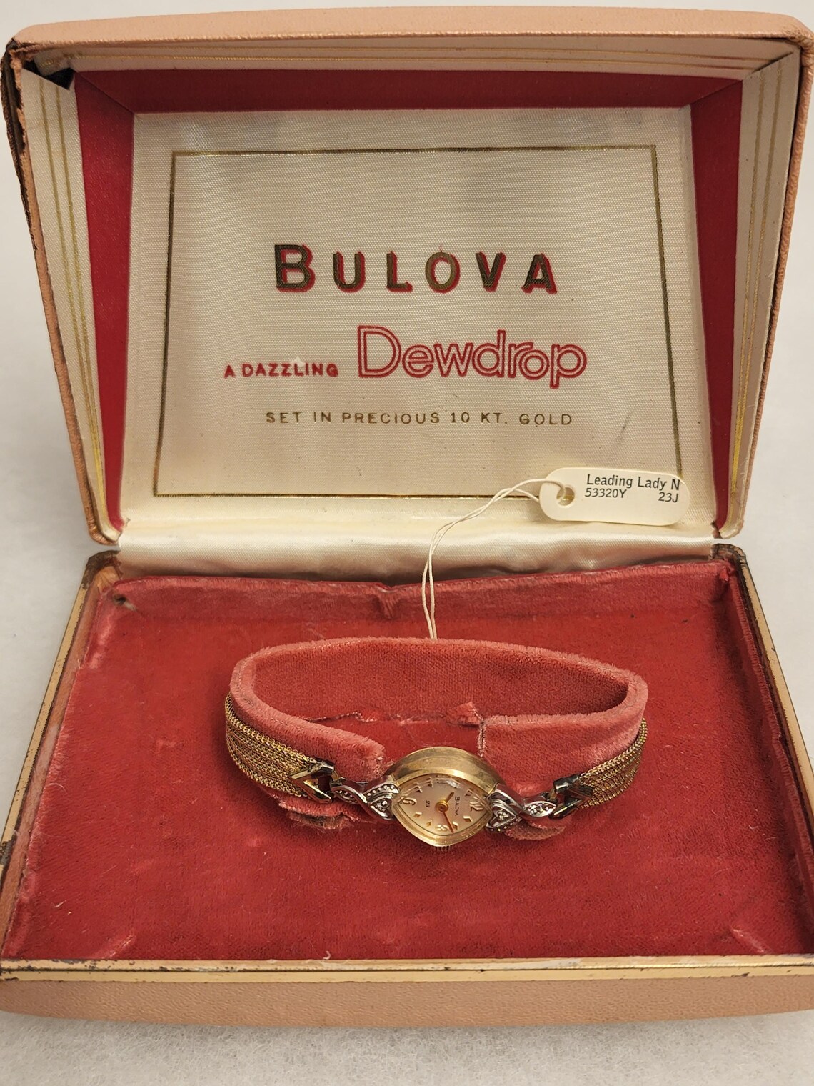 Vintage Womens Gold Watch Bulova 23 Mechanical Manual Wind 10k Rolled Gold Plated M4 1964 Dainty Cocktail Watch Gift For Her, photo 1 of 5