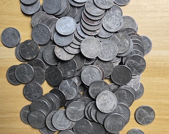Steel Wheat Pennies 1943, 1 Cent of History!