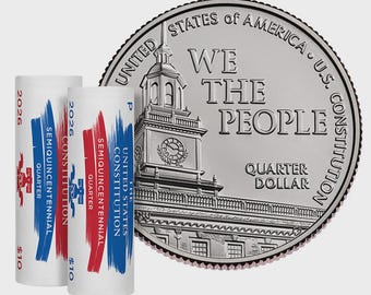PRESALE U.S. Constitution Quarter 2 Coins Collectible Set – (P&D Mint Marks)