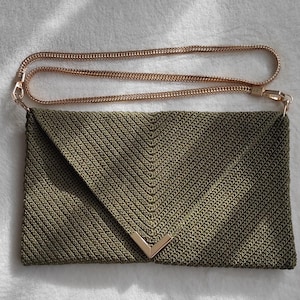 Elegante kleine gestrickte Tasche / gehäkelte Handtasche / Crossbody Clutch / Handtasche – Perfekt für den Alltag und besondere Anlässe