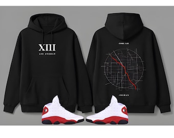 XIII Hoodie | Roman Numeral 13 Hoodie | Luxury Streetwear Hoodie | Minimal Graphic Hoodie | Black or White Hoodie |