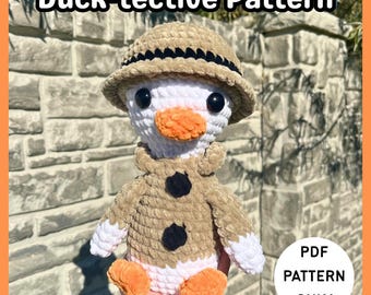 Dewie The Duck-tective Crochet Pattern