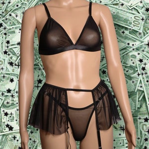 Black Lingerie Set 5pc
