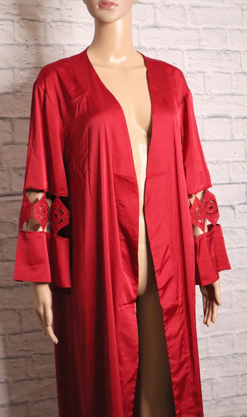 Lace Cut Out Robe - Etsy