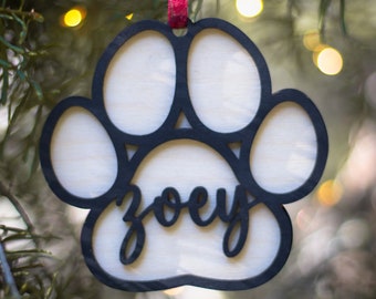 Dog Ornament Personalized, Custom Dog Ornament, Rainbow Bridge, Personalized Dog Ornament, Dog Memorial Gift, Dog Ornament, Pet Ornament