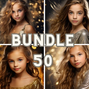 Golden and Silver Sparkle Bokeh Digital Backdrop Collection - 50 JPEG Files, Studio Backdrops, Maternity Overlays, Photoshop Overlays