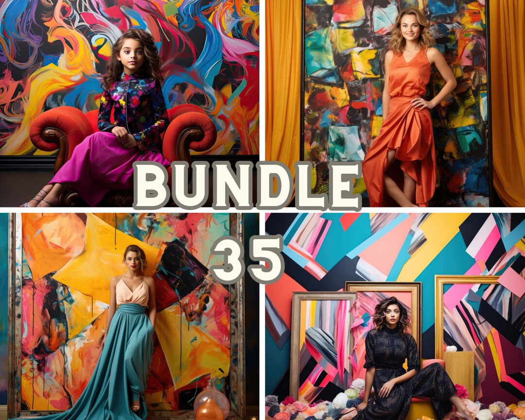 Artistic Extravaganza Digital Backdrop Collection - 35 Jpeg Files for ...