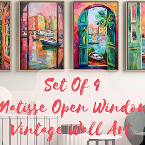 Matisse Print | Open Window | Vintage Wall Art | Colorful Wall Art | Flowers on Window | Landscape | DIGITAL DOWNLOAD | PRINTABLE Wall Art
