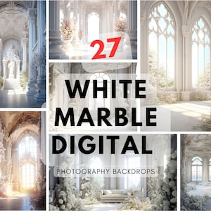 Digital Backdrops: 27x Breathtaking White Room Backgrounds, Maternity Overlays, Studio Backdrops, Photoshop Effects, Fine Art Textures
